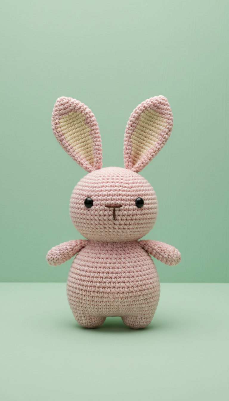 Cotton bunny crochet plushie
