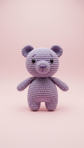 Lavender bear crochet plushie