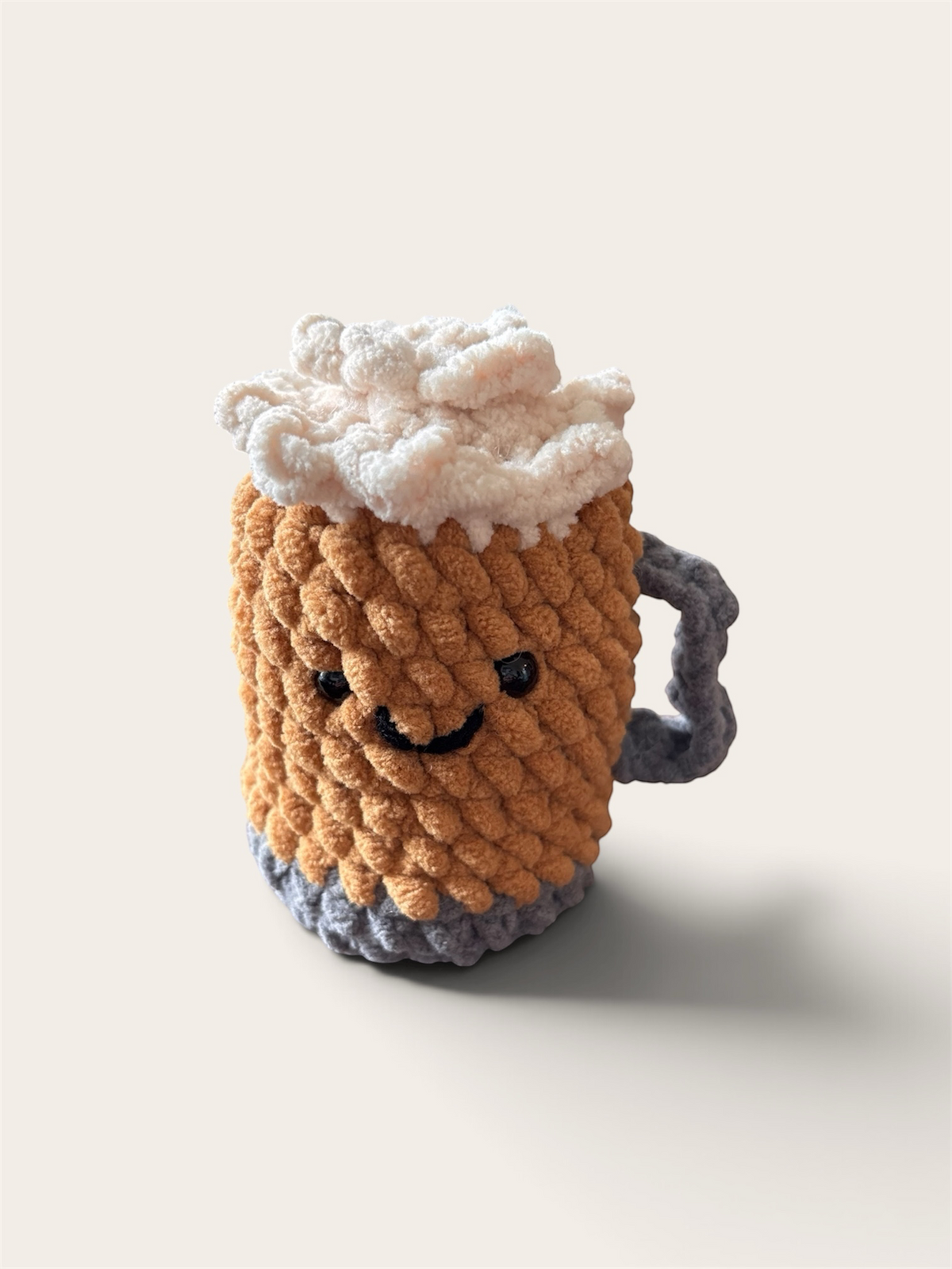 Handmade Crochet Plush Beer Mug Toy